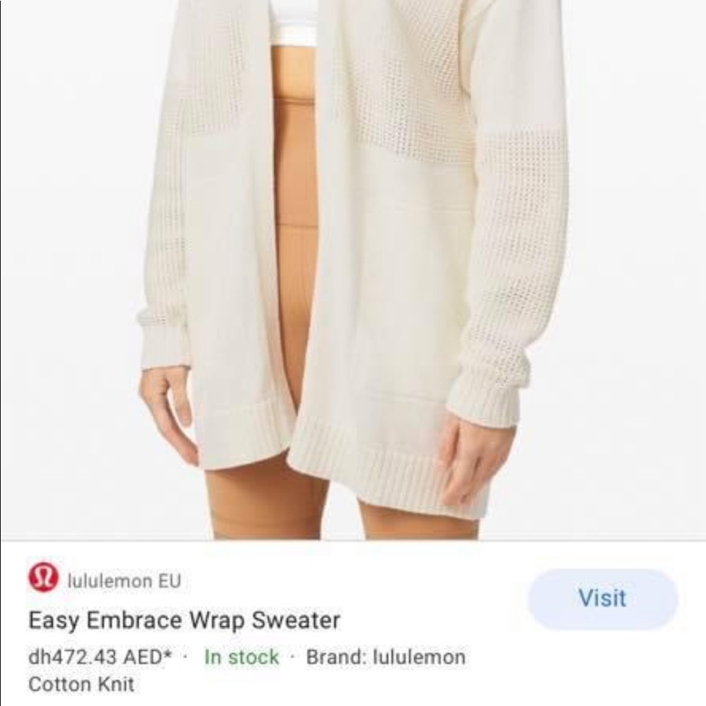 Lululemon size l/xl easy embrace wrap sweater